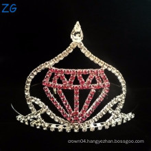 Red Diamond Pageant Tiara, Kids Princess Tiara, princess crown for girls, wholesale tiara crown